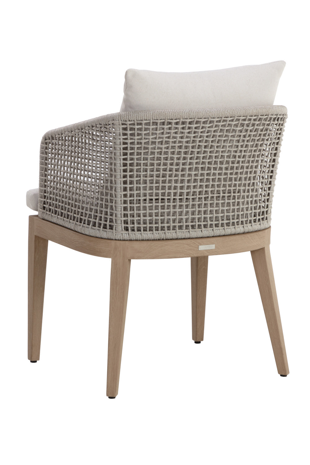 Contemporary Indoor/Outdoor Weave & Teak Dining Chair by Splendido Capri, alternate view 5