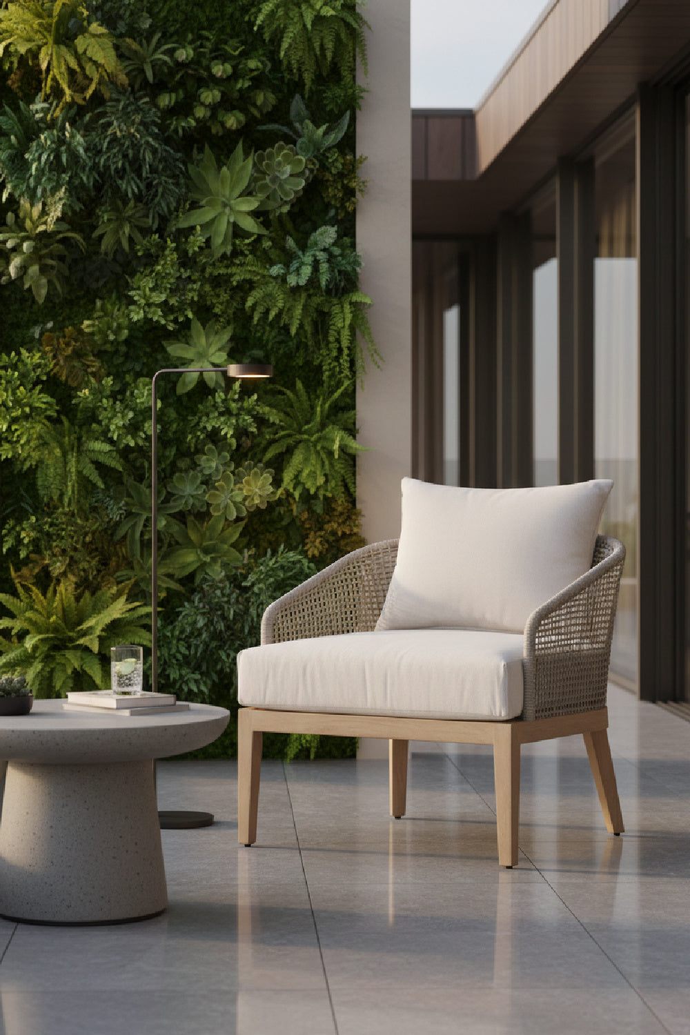 Weave Back Indoor/Outdoor Lounge Chair by Splendido Capri, alternate view 2
