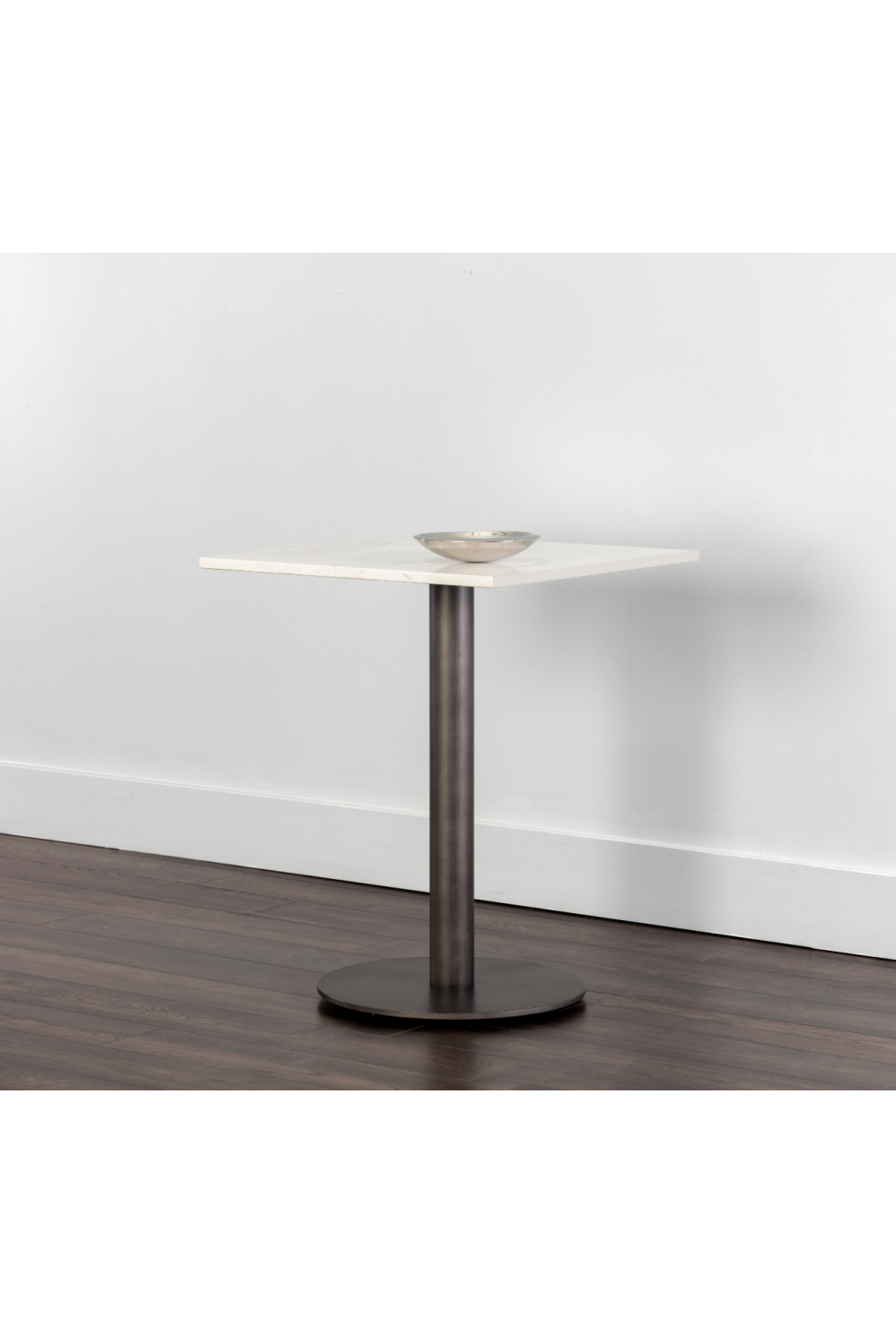 Square White Marble Bistro Table S by Splendido Claudia Dining Table, alternate view 8