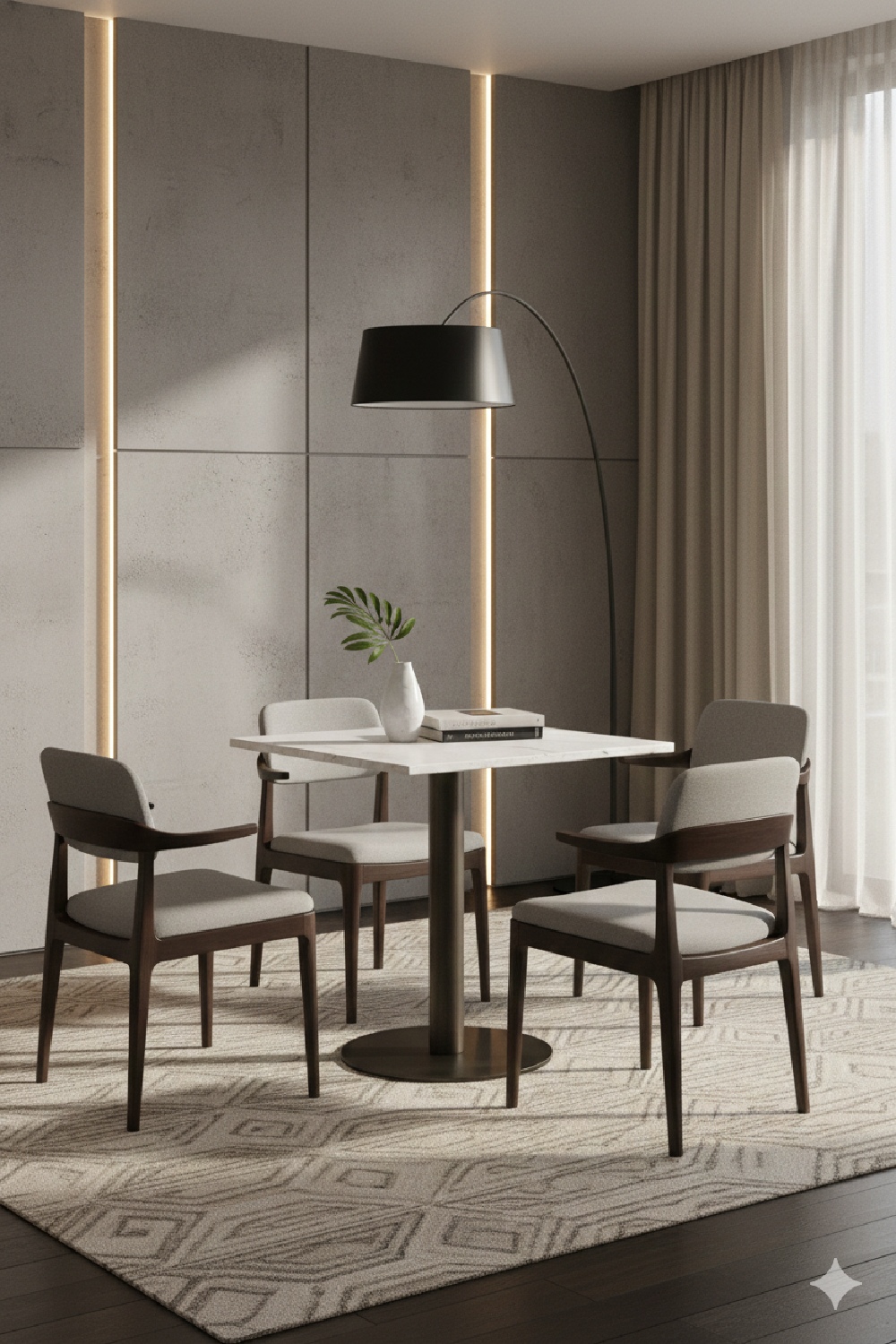 Square White Marble Bistro Table S | Splendido Claudia