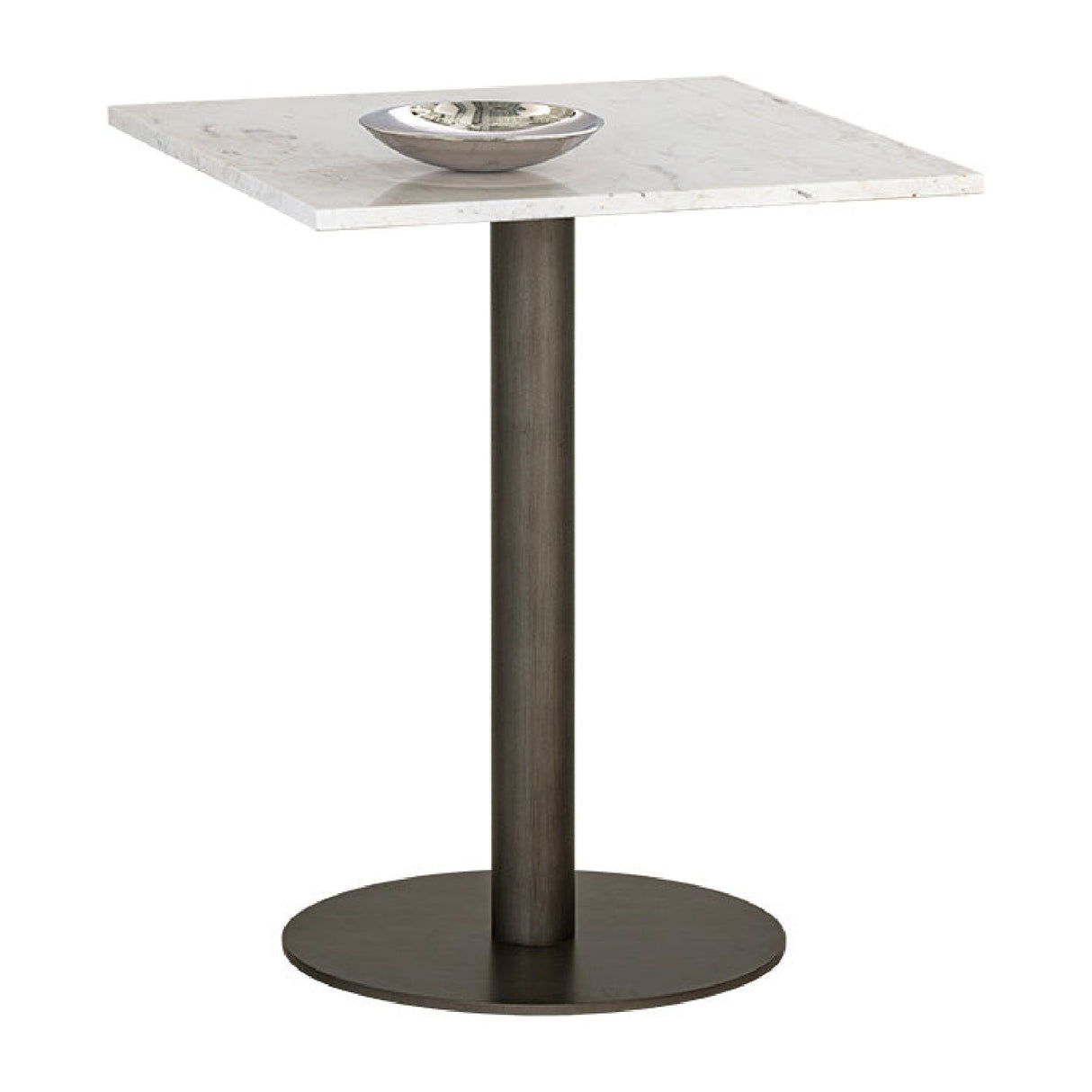 Square White Marble Bistro Table S by Splendido Claudia Dining Table, alternate view 3