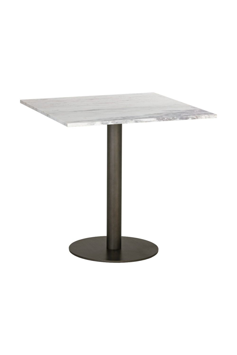 Square White Marble Bistro Table L by Splendido Claudia Dining Table