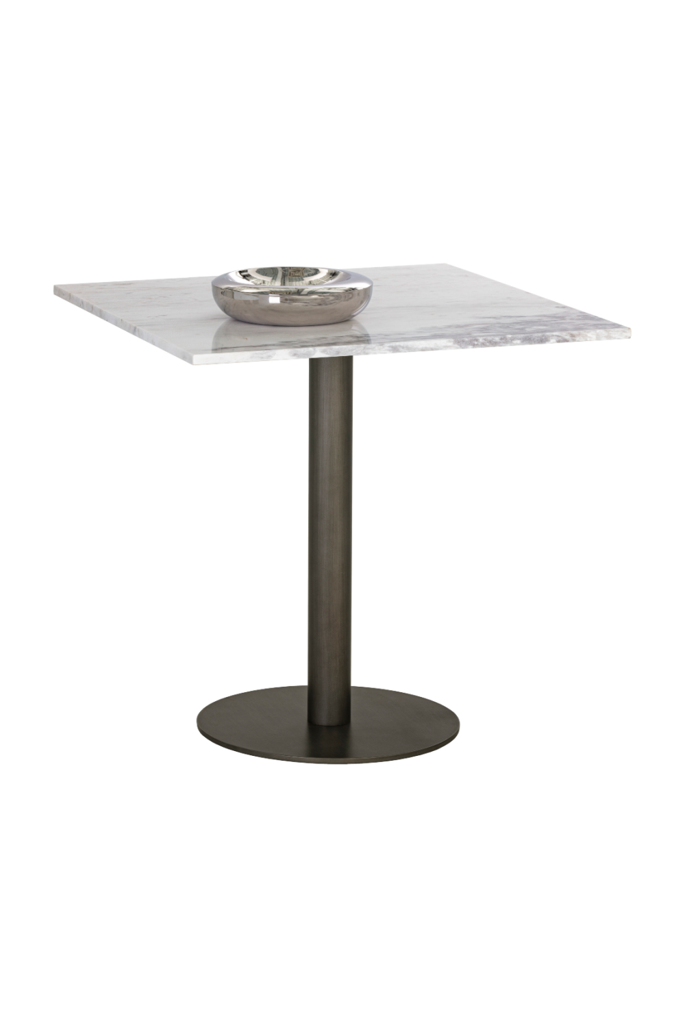 Square White Marble Bistro Table L by Splendido Claudia Dining Table, alternate view 3