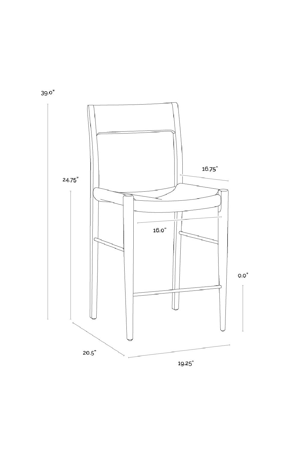 Natural Rope Seat Counter Stool by Splendido Bondi, alternate view 7