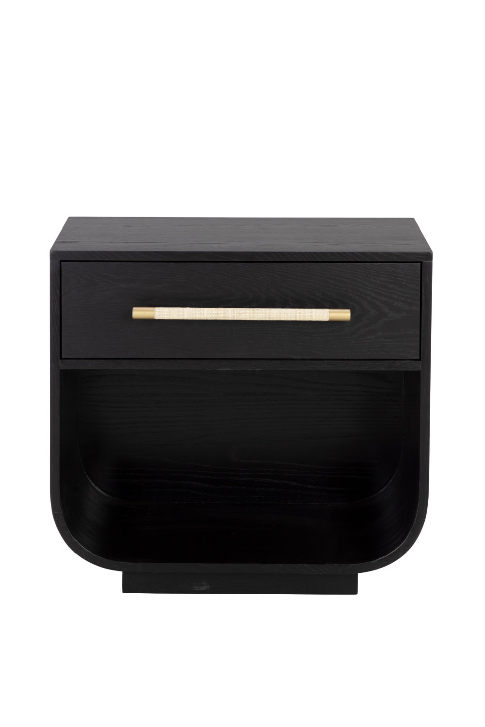 Modern Oak Curved Nightstand | Splendido Tarrant | Oroa.com