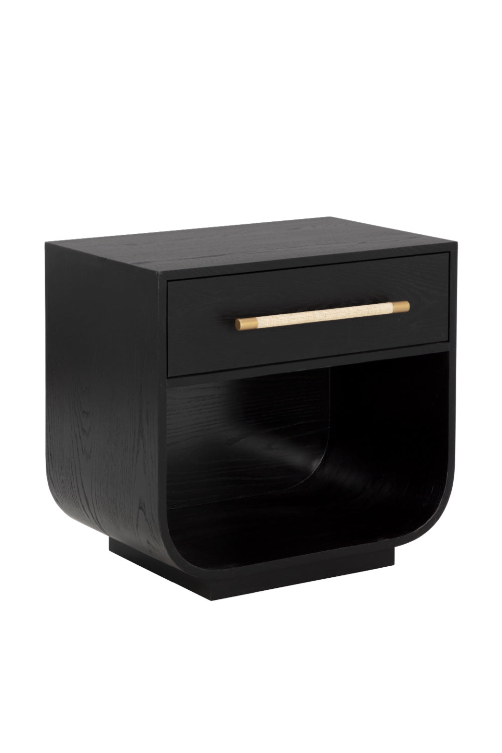 Modern Oak Curved Nightstand | Splendido Tarrant | Oroa.com