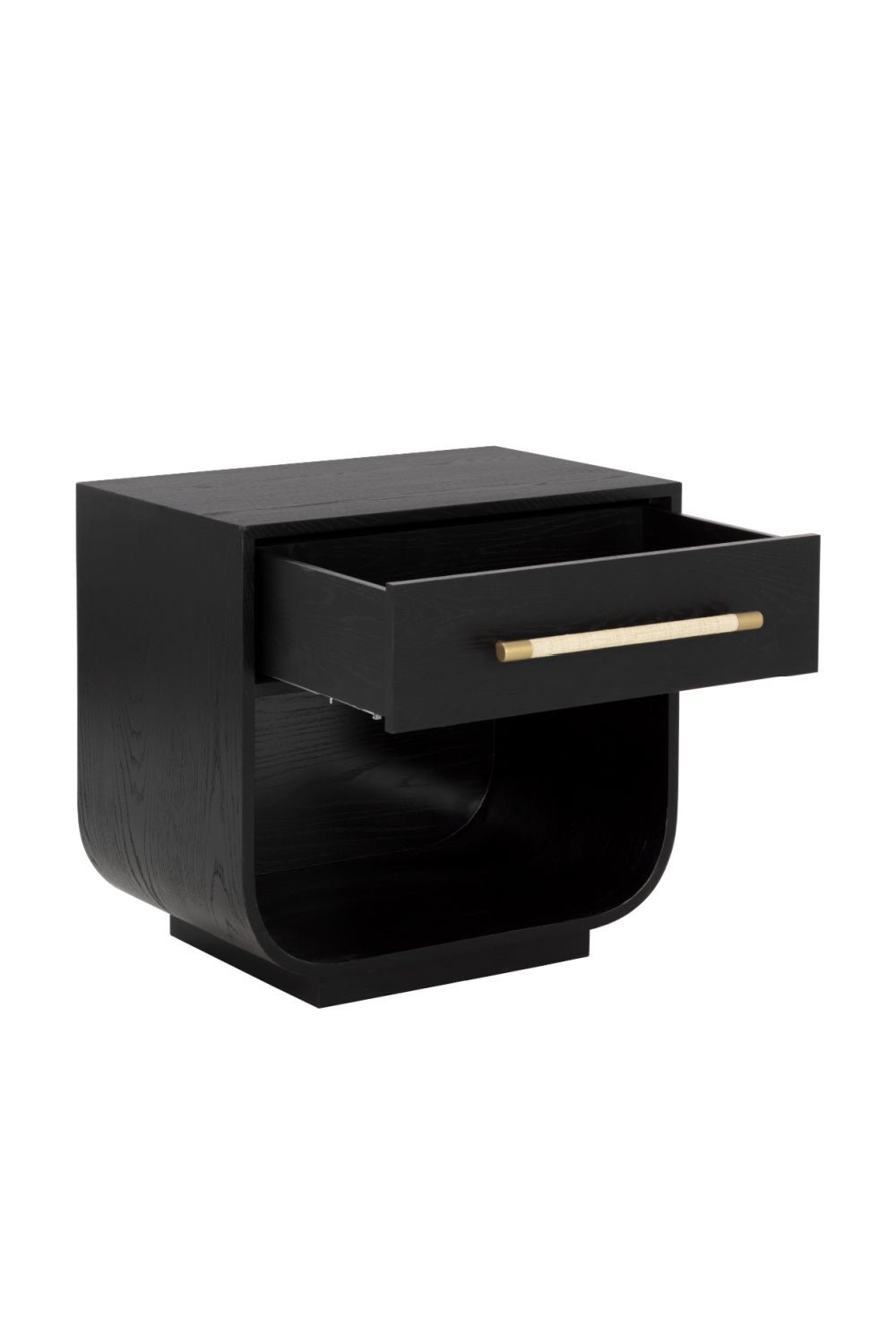 Modern Oak Curved Nightstand by Splendido Tarrant, alternate view 17