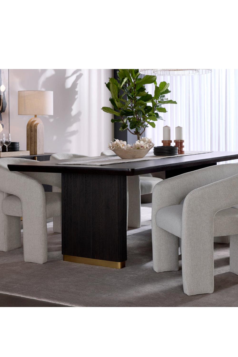 Chamfered Edge Oak Dining Table by Splendido Kalla, alternate view 16