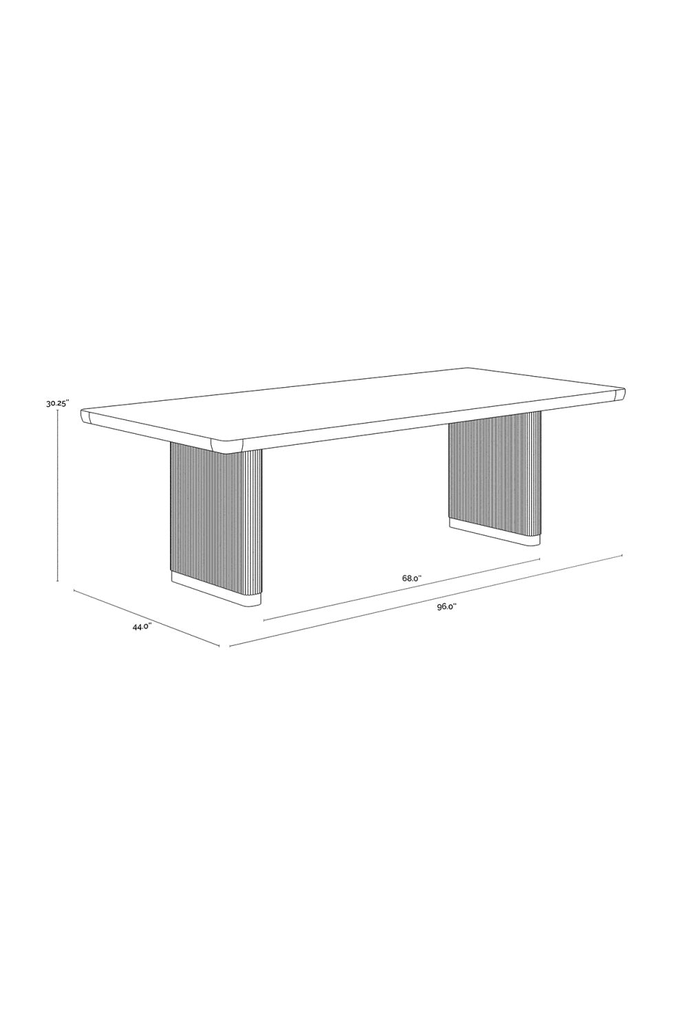 Chamfered Edge Oak Dining Table by Splendido Kalla, alternate view 17