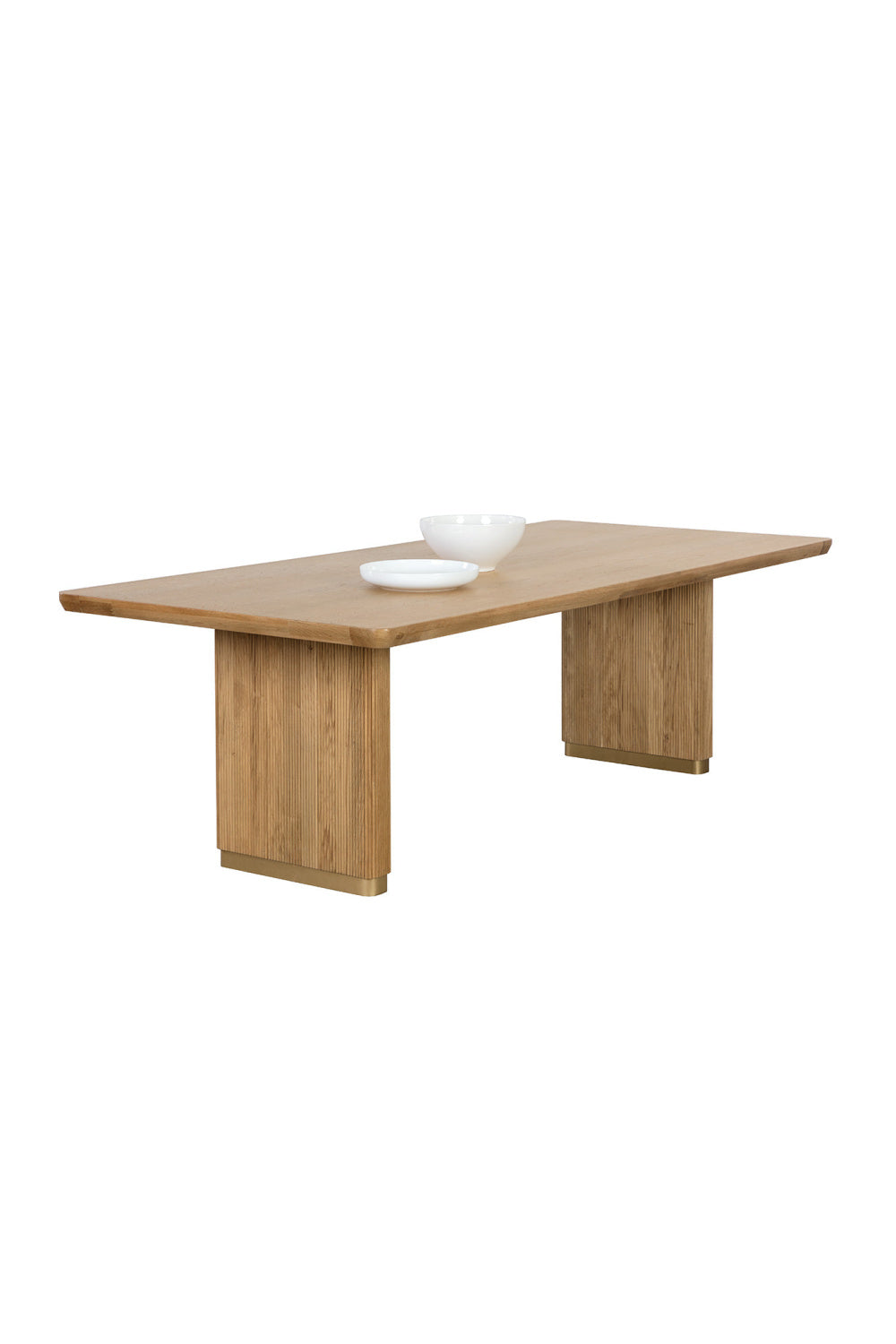 Chamfered Edge Oak Dining Table by Splendido Kalla, alternate view 3