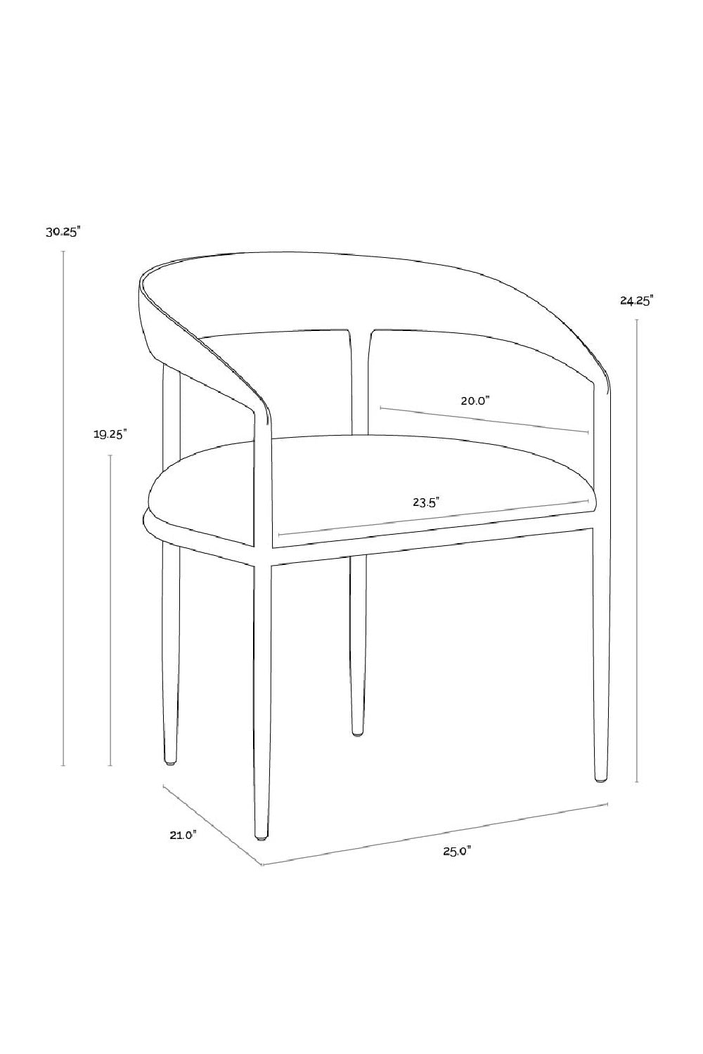Taupe Gray Seat Dining Chair by Splendido Zanatta, alternate view 13