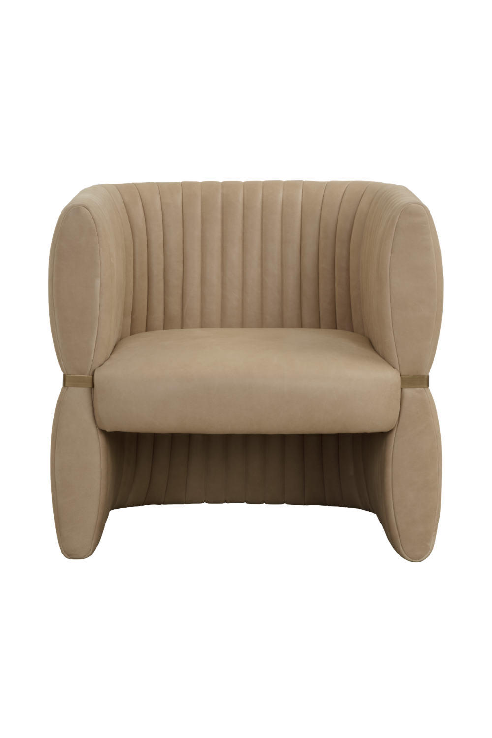 Leather Channeled Lounge Chair by Splendido Tryor Accent Chair, alternate view 3