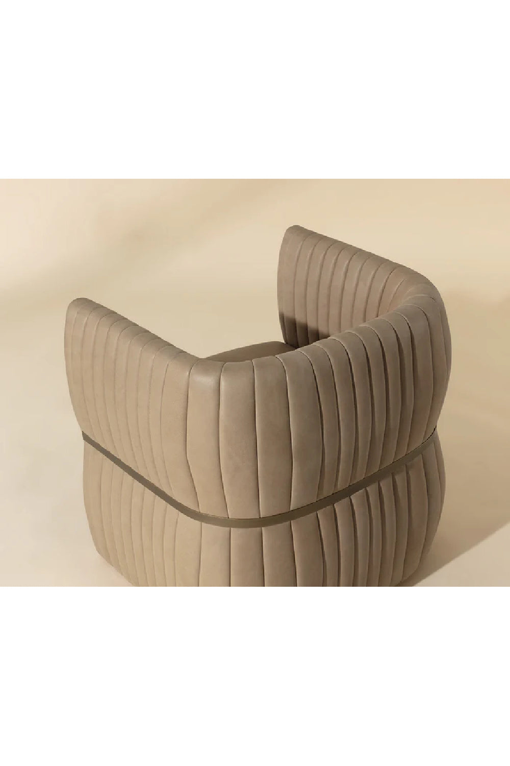 Leather Channeled Lounge Chair by Splendido Tryor Accent Chair, alternate view 10