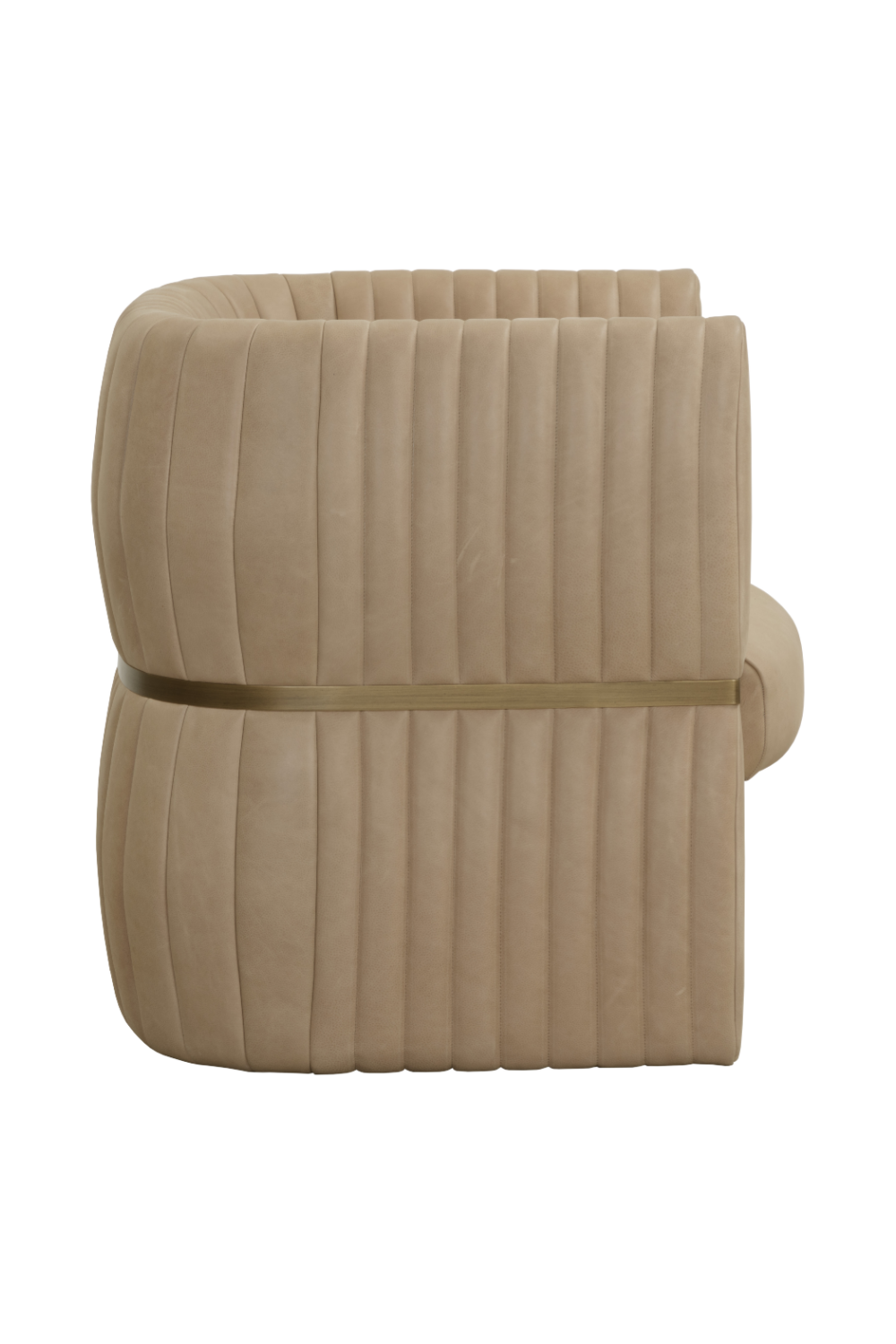 Leather Channeled Lounge Chair by Splendido Tryor Accent Chair, alternate view 4