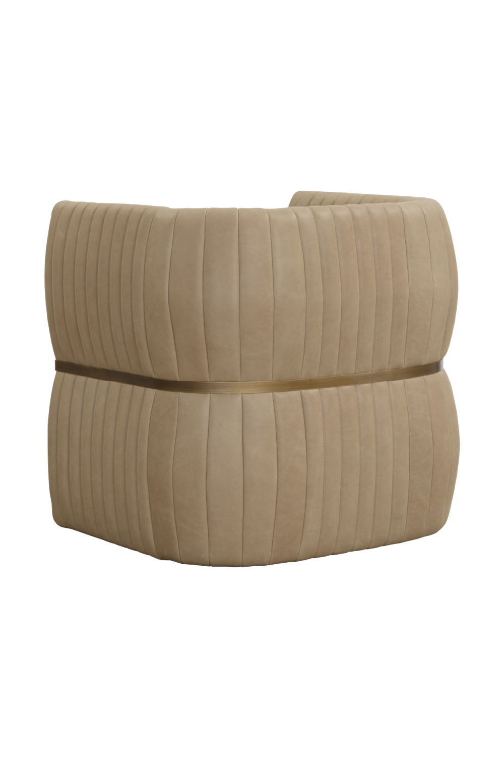 Leather Channeled Lounge Chair by Splendido Tryor Accent Chair, alternate view 5