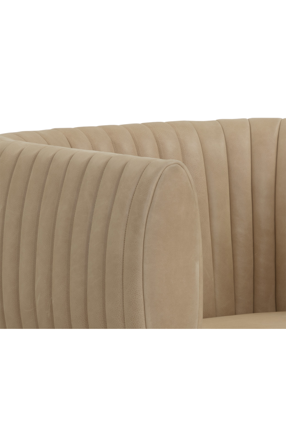 Leather Channeled Lounge Chair by Splendido Tryor Accent Chair, alternate view 6