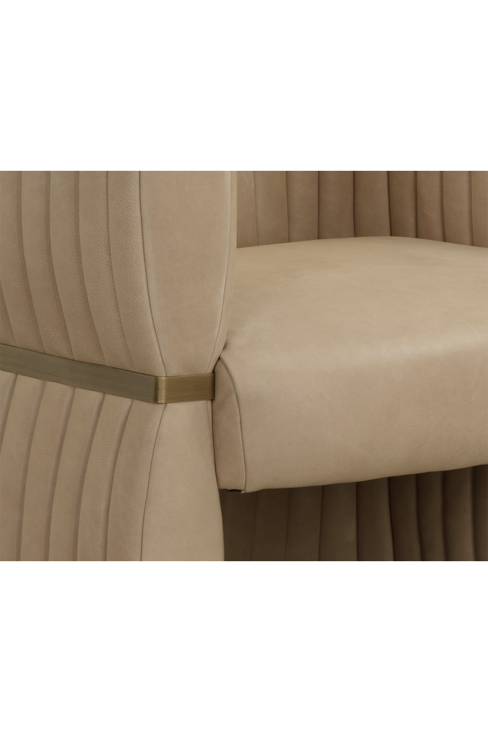 Leather Channeled Lounge Chair by Splendido Tryor Accent Chair, alternate view 7