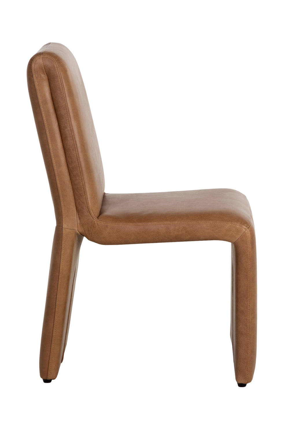 Brown Leather Dining Chair by Splendido Cascata, alternate view 4