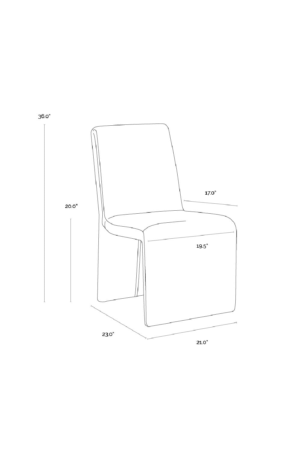 Brown Leather Dining Chair by Splendido Cascata, alternate view 8
