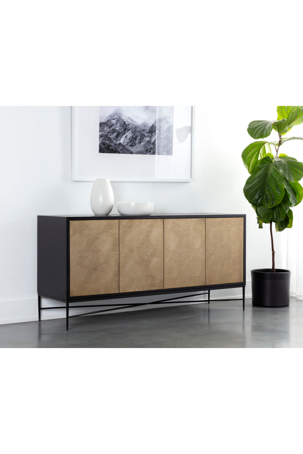 Gold 4-Door Sideboard by Splendido Algarve, alternate view 10