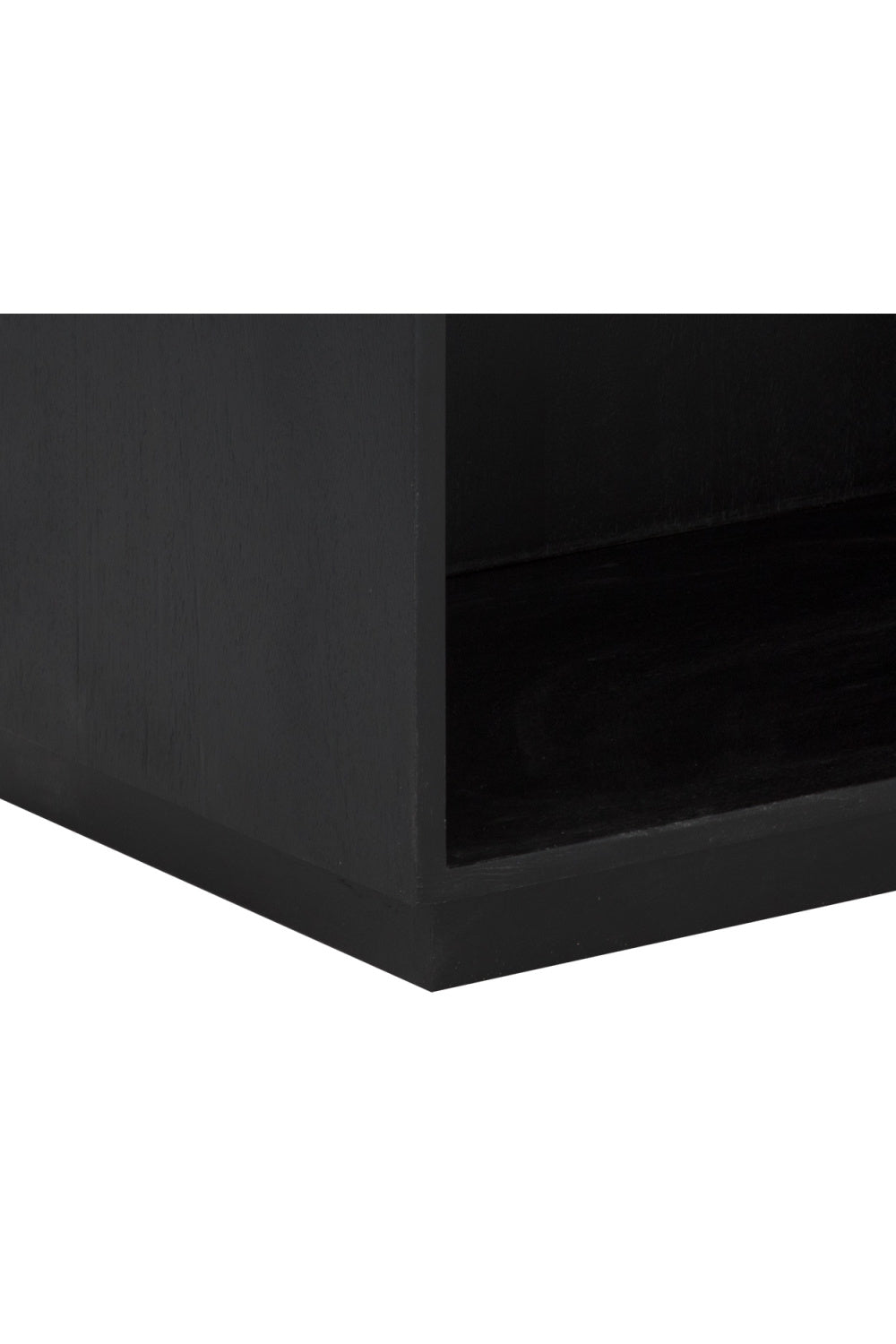 Modern European furniture - Champagne Gold Accented Black Nightstand - www.oroa.com