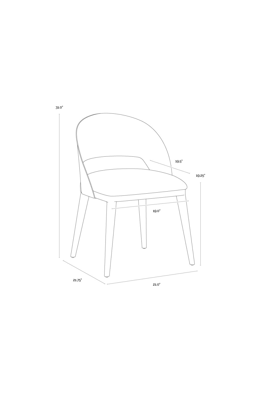 Leather Seat Dining Chair by Splendido Dezirae, alternate view 10