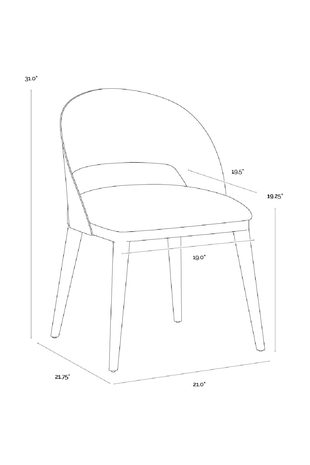 Leather Seat Dining Chair by Splendido Dezirae, alternate view 20