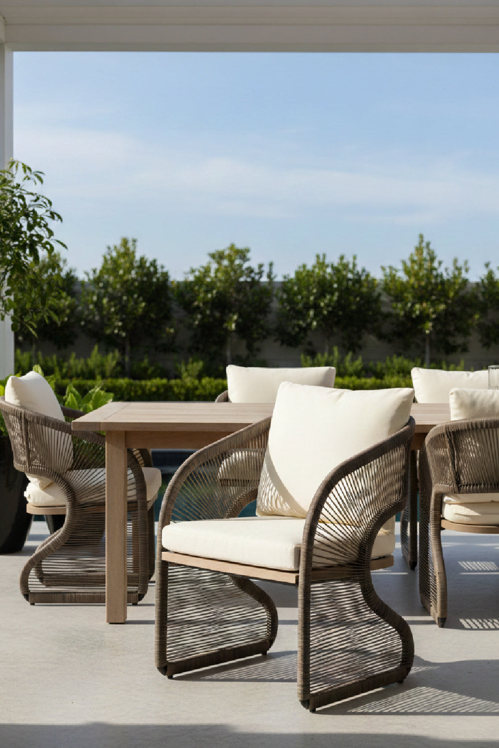 Gray Polyrod Indoor/Outdoor Dining Chair by Splendido Toulon, alternate view 2