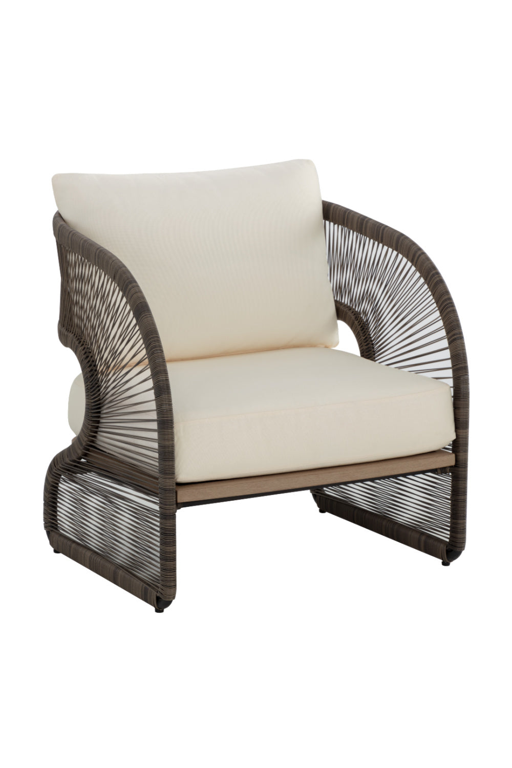 Gray Polyrod Indoor/Outdoor Lounge Chair by Splendido Toulon