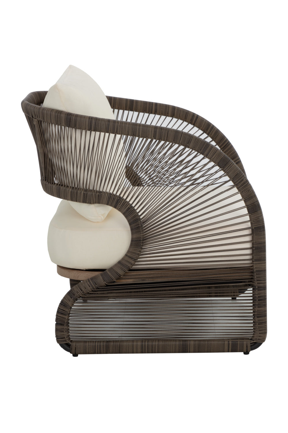 Gray Polyrod Indoor/Outdoor Lounge Chair by Splendido Toulon, alternate view 4
