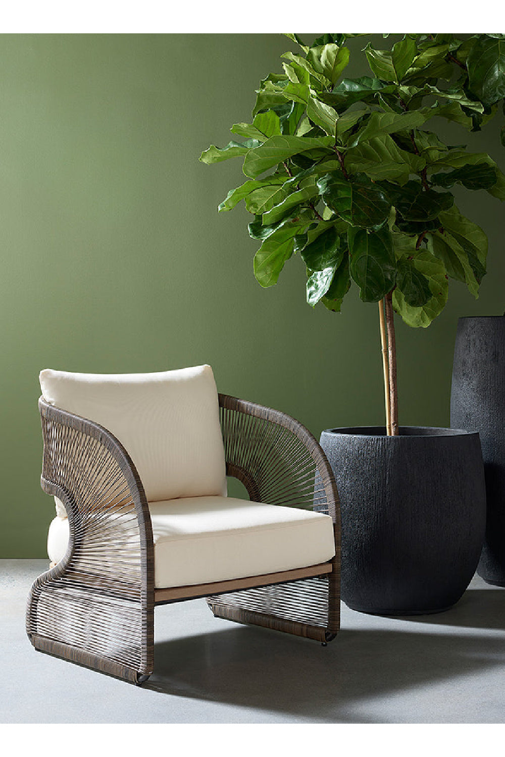 Gray Polyrod Indoor/Outdoor Lounge Chair by Splendido Toulon, alternate view 9
