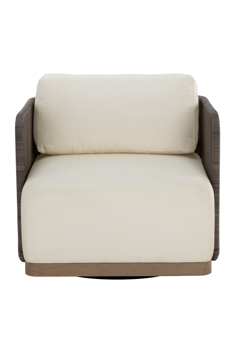 Gray Polyrod Indoor/Outdoor Swivel Chair by Splendido Ravenna Outdoor Lounge Chair, alternate view 3