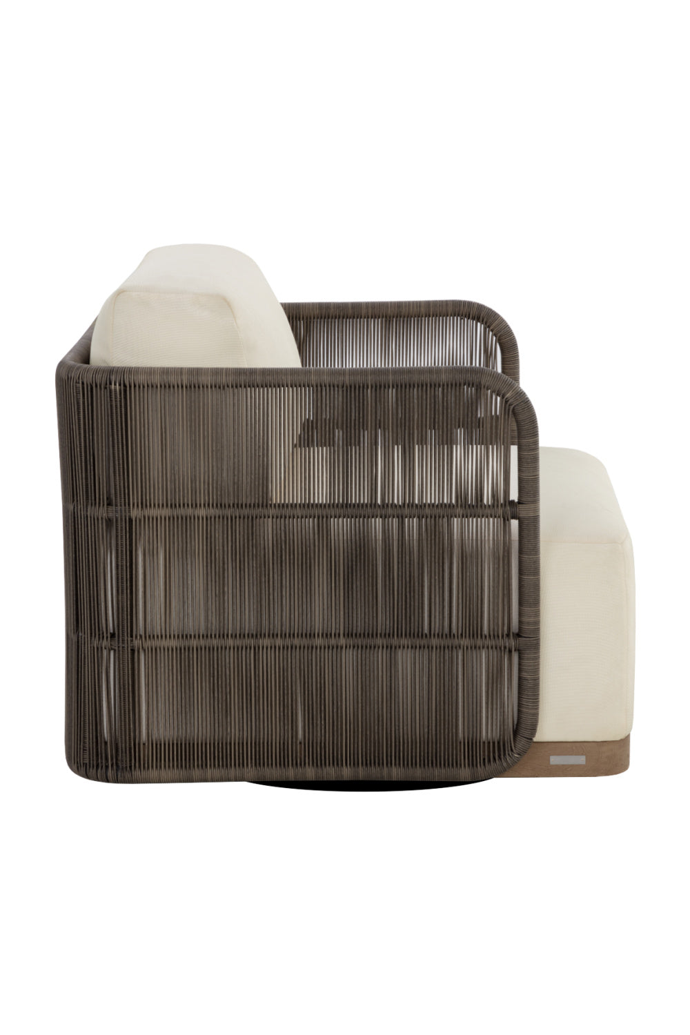 Gray Polyrod Indoor/Outdoor Swivel Chair by Splendido Ravenna Outdoor Lounge Chair, alternate view 4
