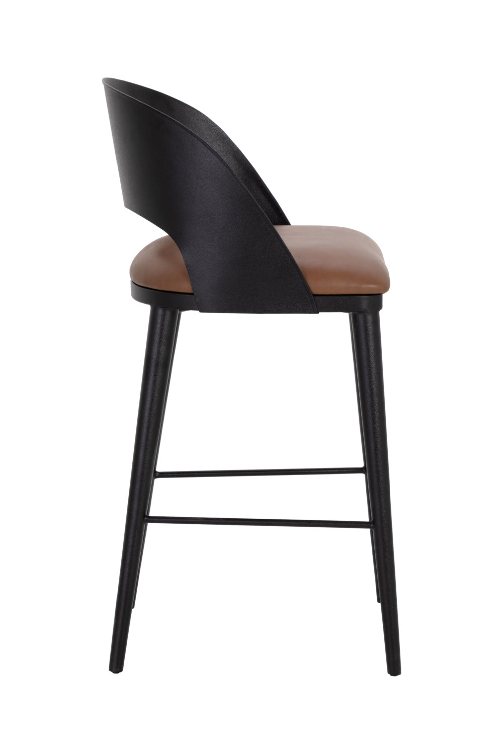 Brown Leather Seat Bar Stool by Splendido Dezirae Barstool, alternate view 4