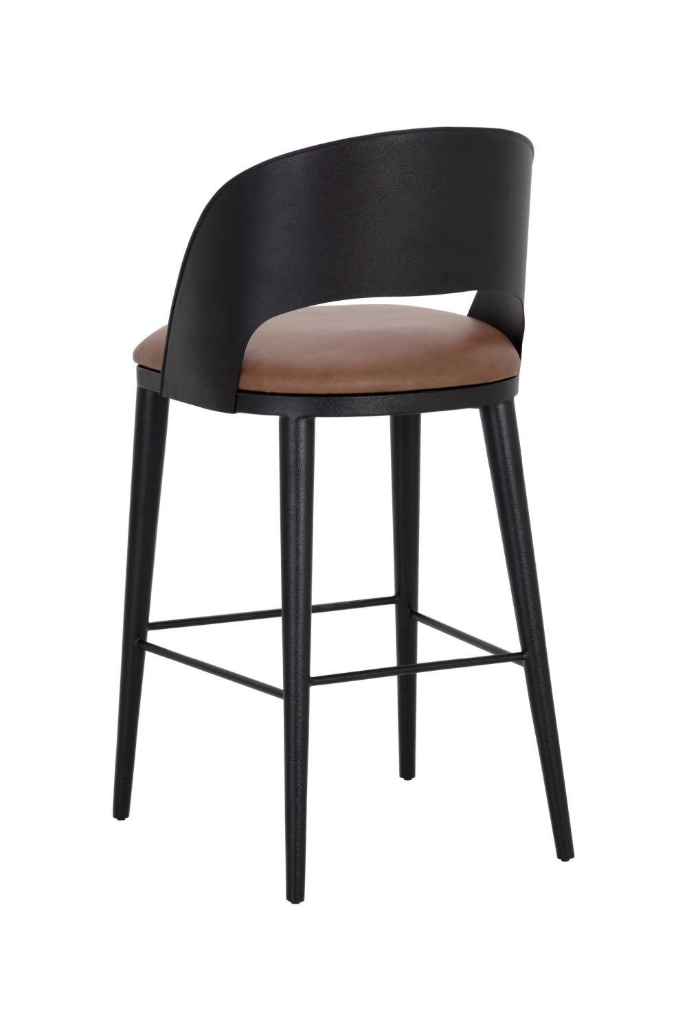 Modern European furniture - Brown Leather Seat Bar Stool - www.oroa.com