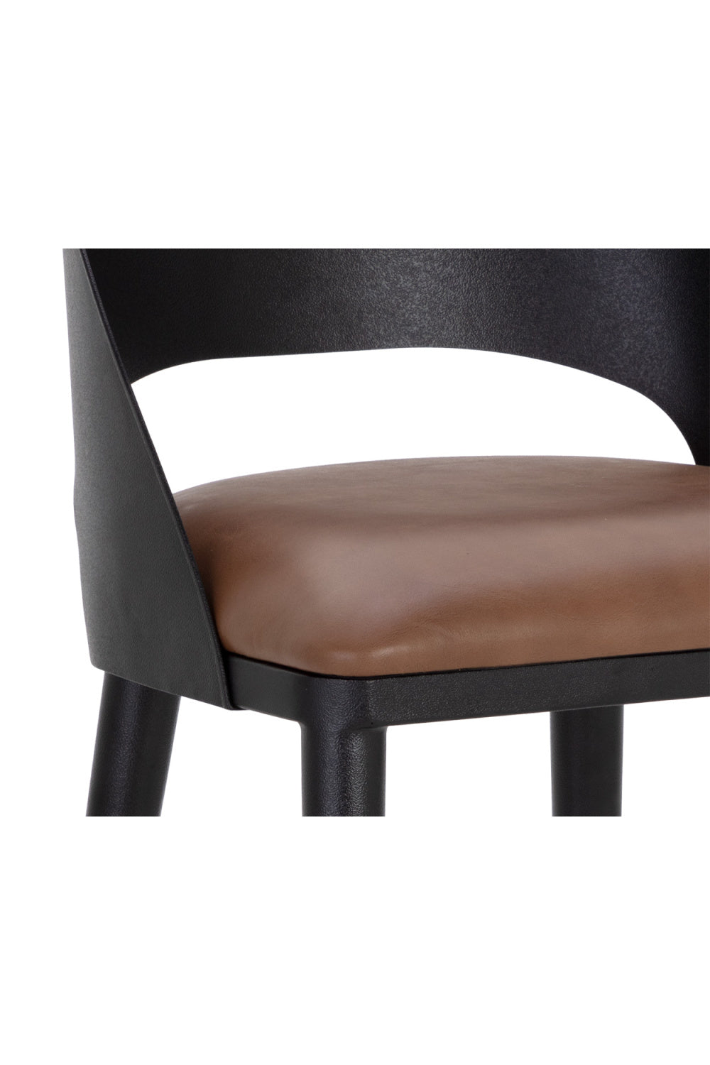 Modern European furniture - Brown Leather Seat Bar Stool - www.oroa.com