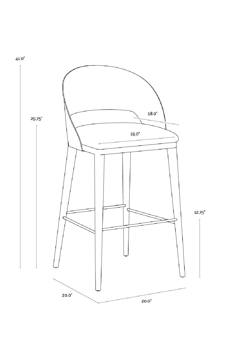 Brown Leather Seat Bar Stool by Splendido Dezirae Barstool, alternate view 10
