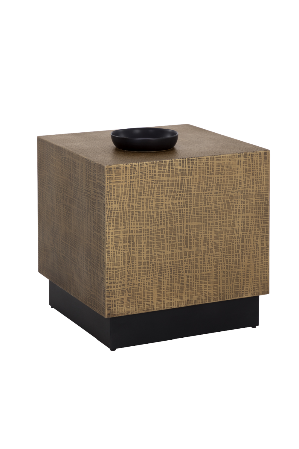 Modern European furniture - Etched Antique Brass Side Table - www.oroa.com | Oroa.com