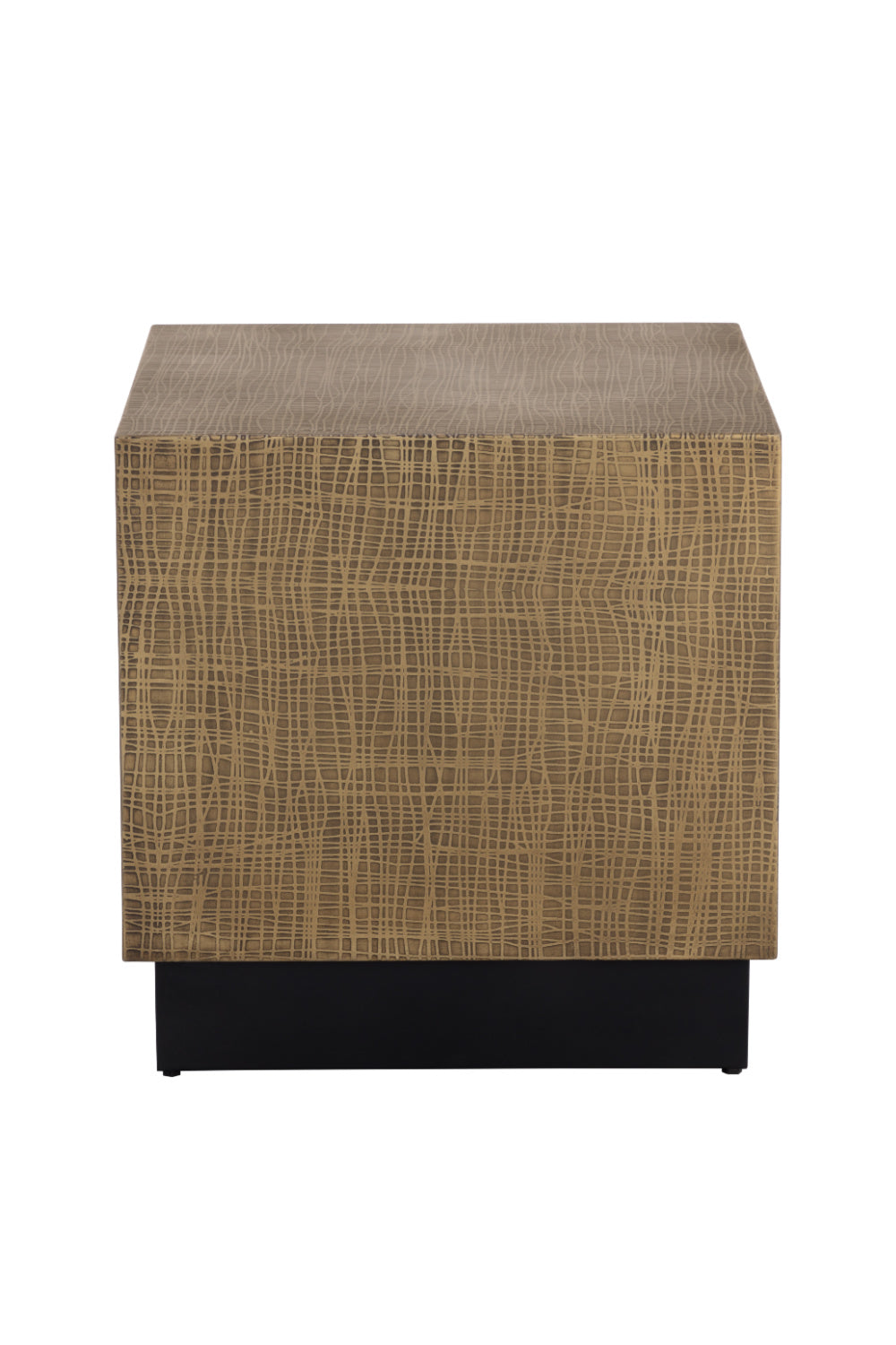 Etched Antique Brass Side Table by Splendido Albans, alternate view 3
