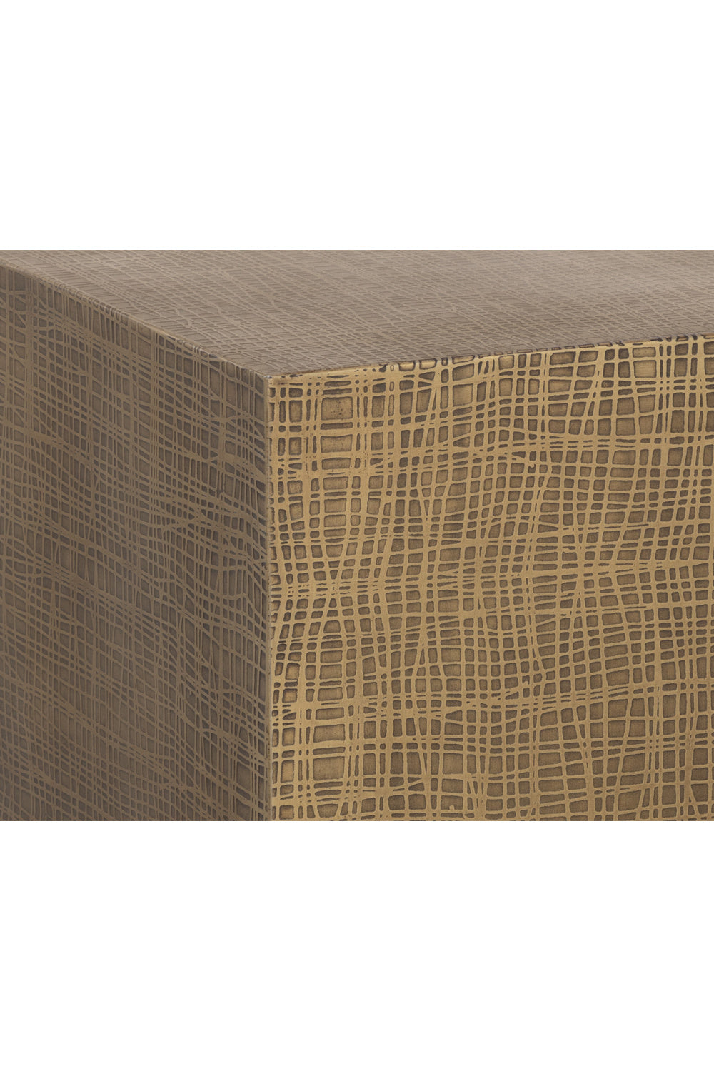 Modern European furniture - Etched Antique Brass Side Table - www.oroa.com | Oroa.com