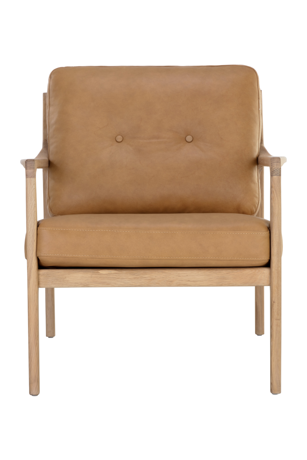 Button-Tufted Leather Lounge Chair by Splendido Gilmore Accent Chair, alternate view 3