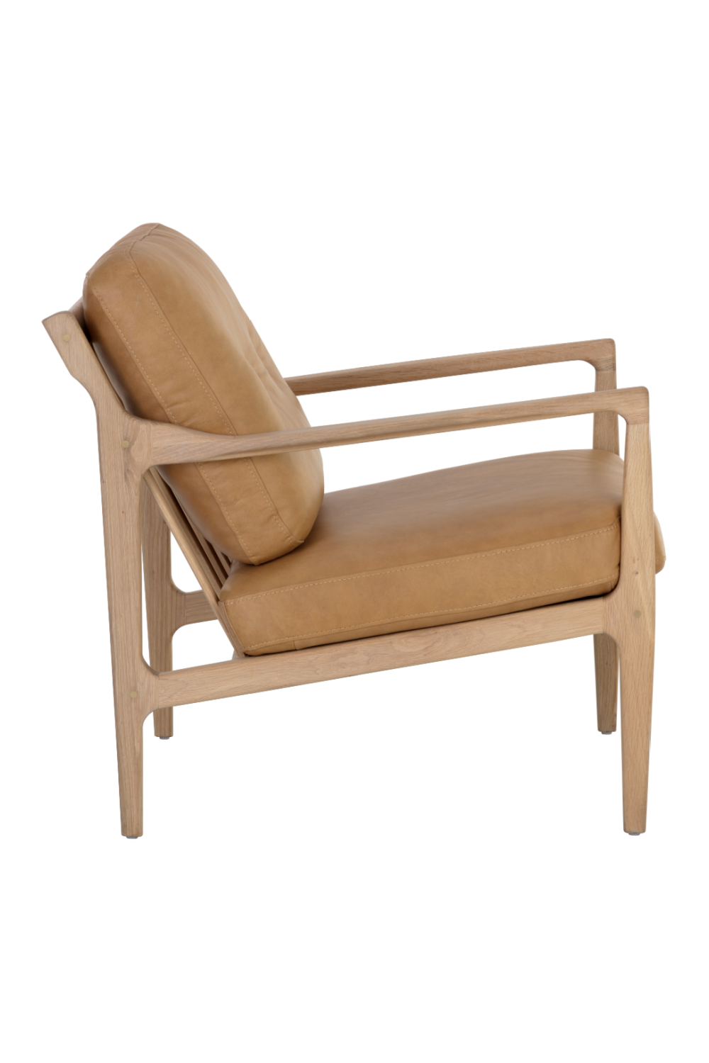 Button-Tufted Leather Lounge Chair by Splendido Gilmore Accent Chair, alternate view 4