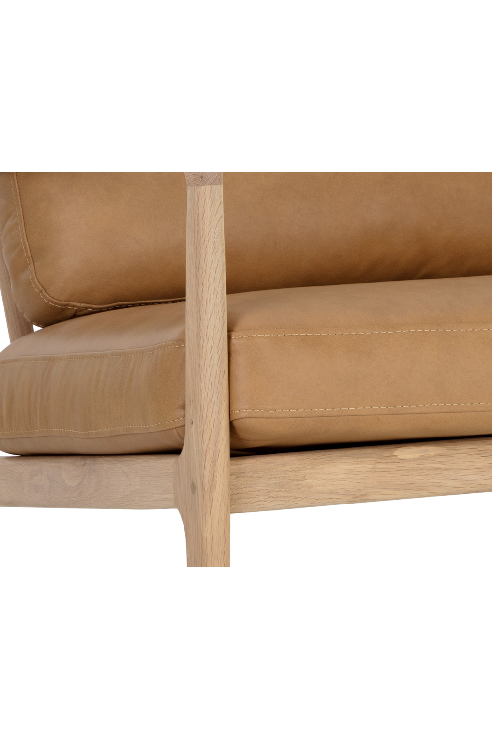 Button-Tufted Leather Lounge Chair by Splendido Gilmore Accent Chair, alternate view 8