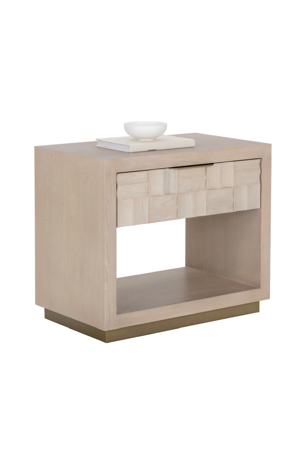 Light Oak Wood-Tile Nightstand | Splendido Akava | Oroa.com