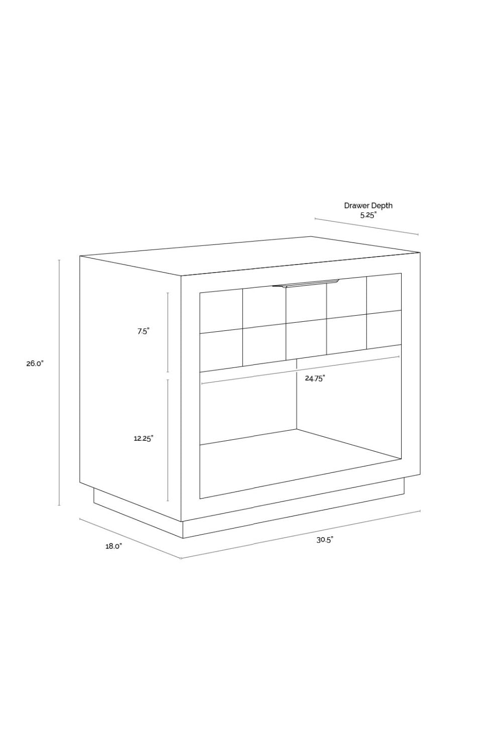 Light Oak Wood-Tile Nightstand by Splendido Akava, alternate view 8