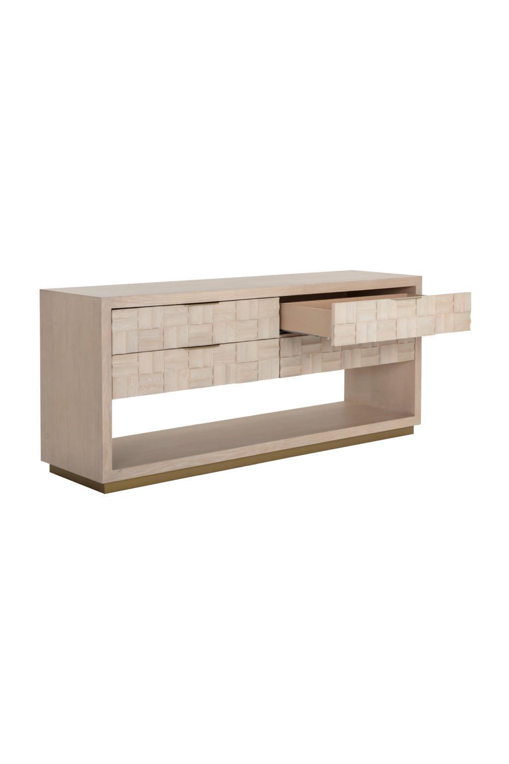 Oak Wood Tile 4-Drawer Dresser by Splendido Akava, alternate view 4