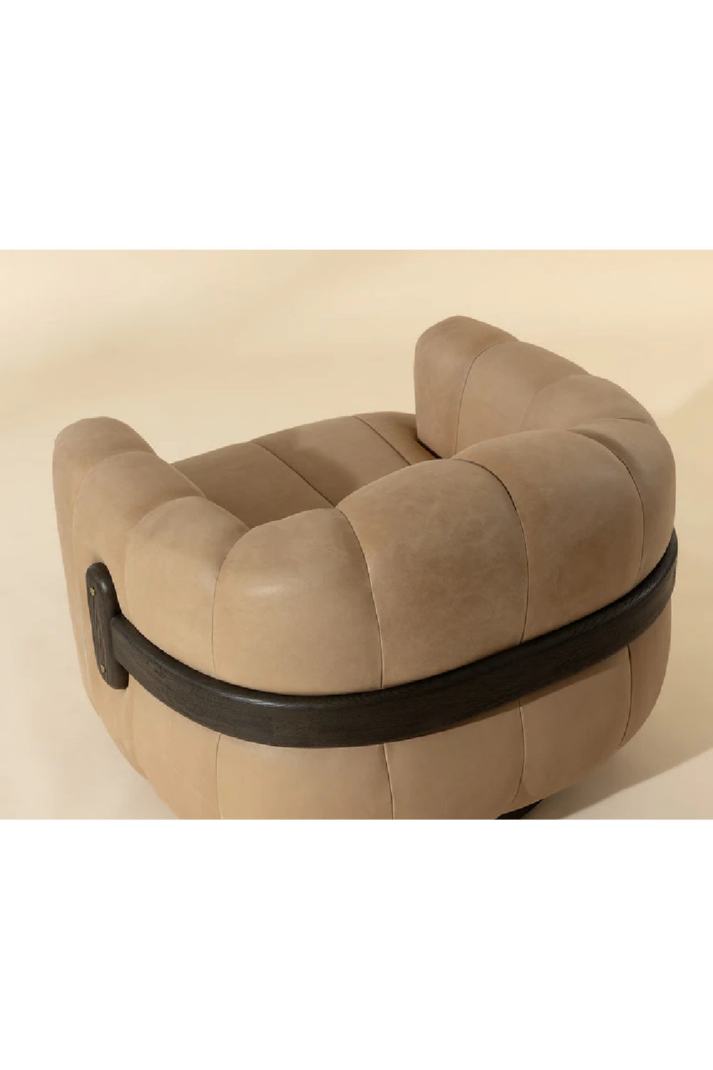 Oak Base Barrel Swivel Armchair by Splendido Tadeo Accent Chair, alternate view 12