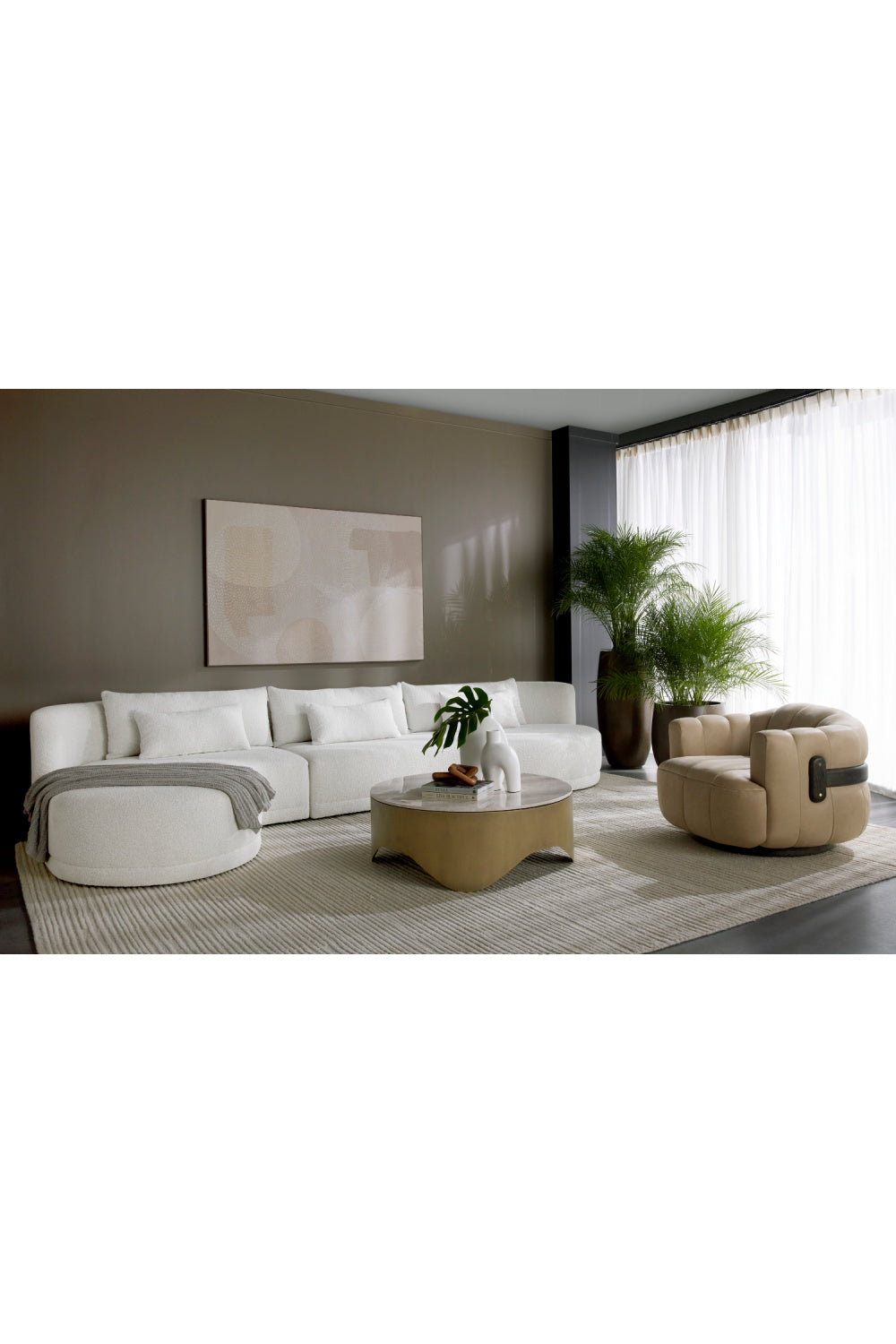 Oak Base Barrel Swivel Armchair by Splendido Tadeo Accent Chair, alternate view 13