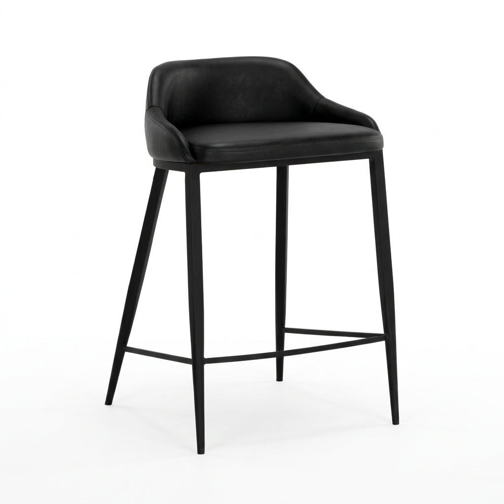Low-Back Leather-Look Counter Stool by Splendido Astra, alternate view 21