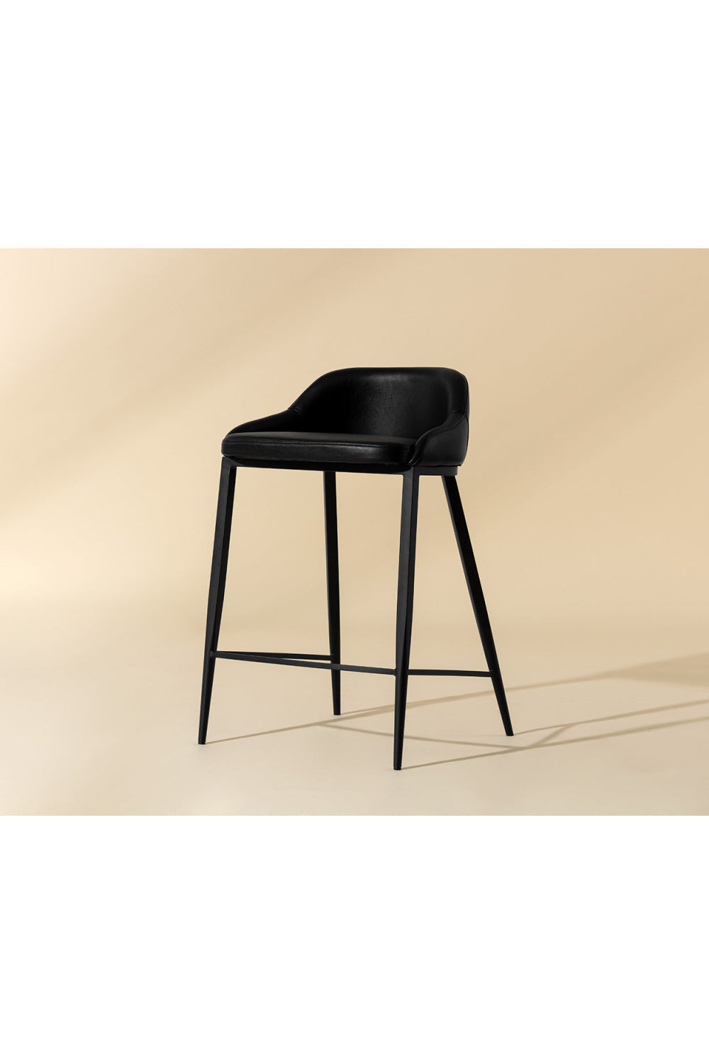 Low-Back Leather-Look Counter Stool by Splendido Astra, alternate view 25